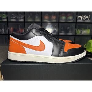 Nike Air Jordan 1 Low Shoe Shattered Backboard Orange Black 553558-081 Men 10.5